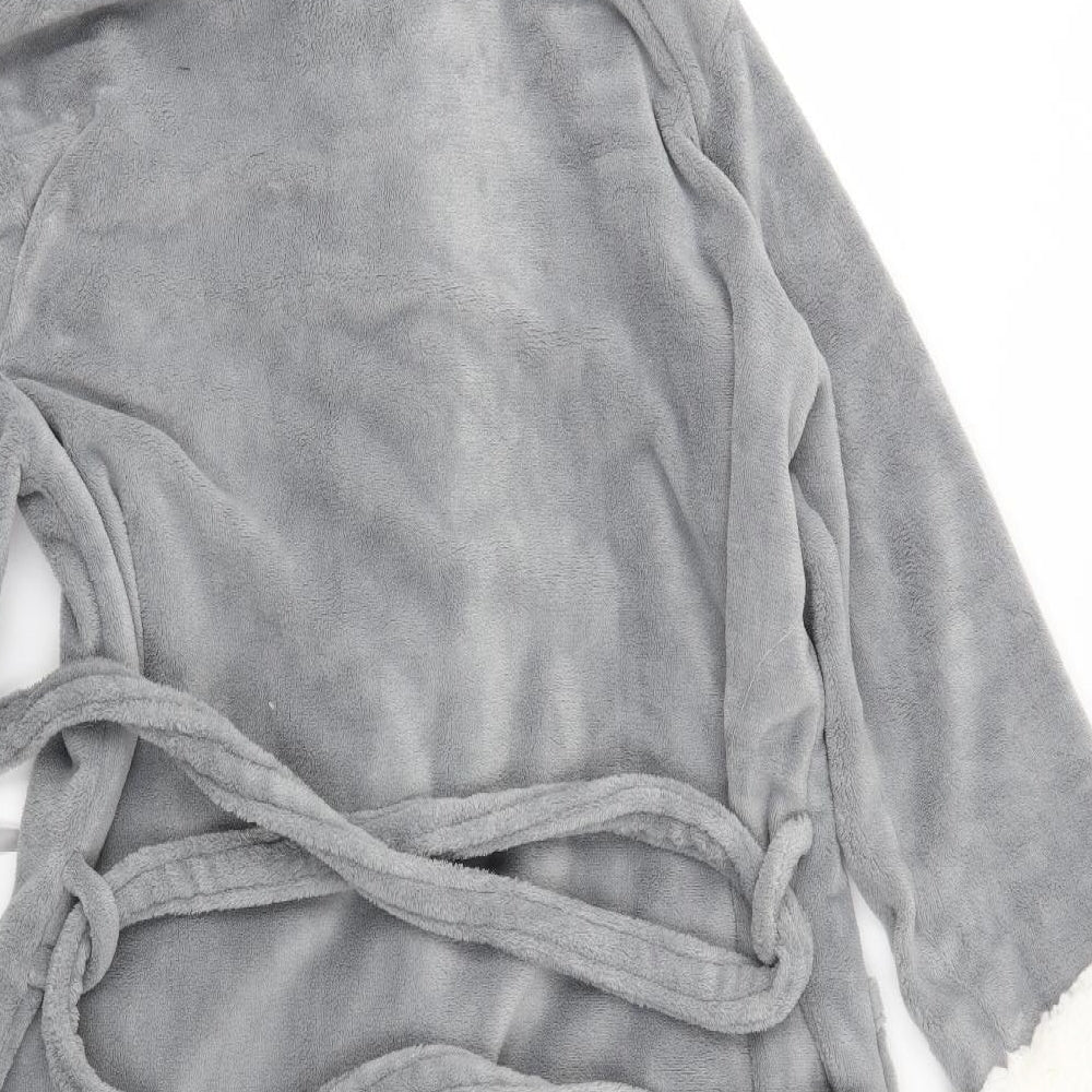 City Comfort Womens Grey Solid   Robe Size L