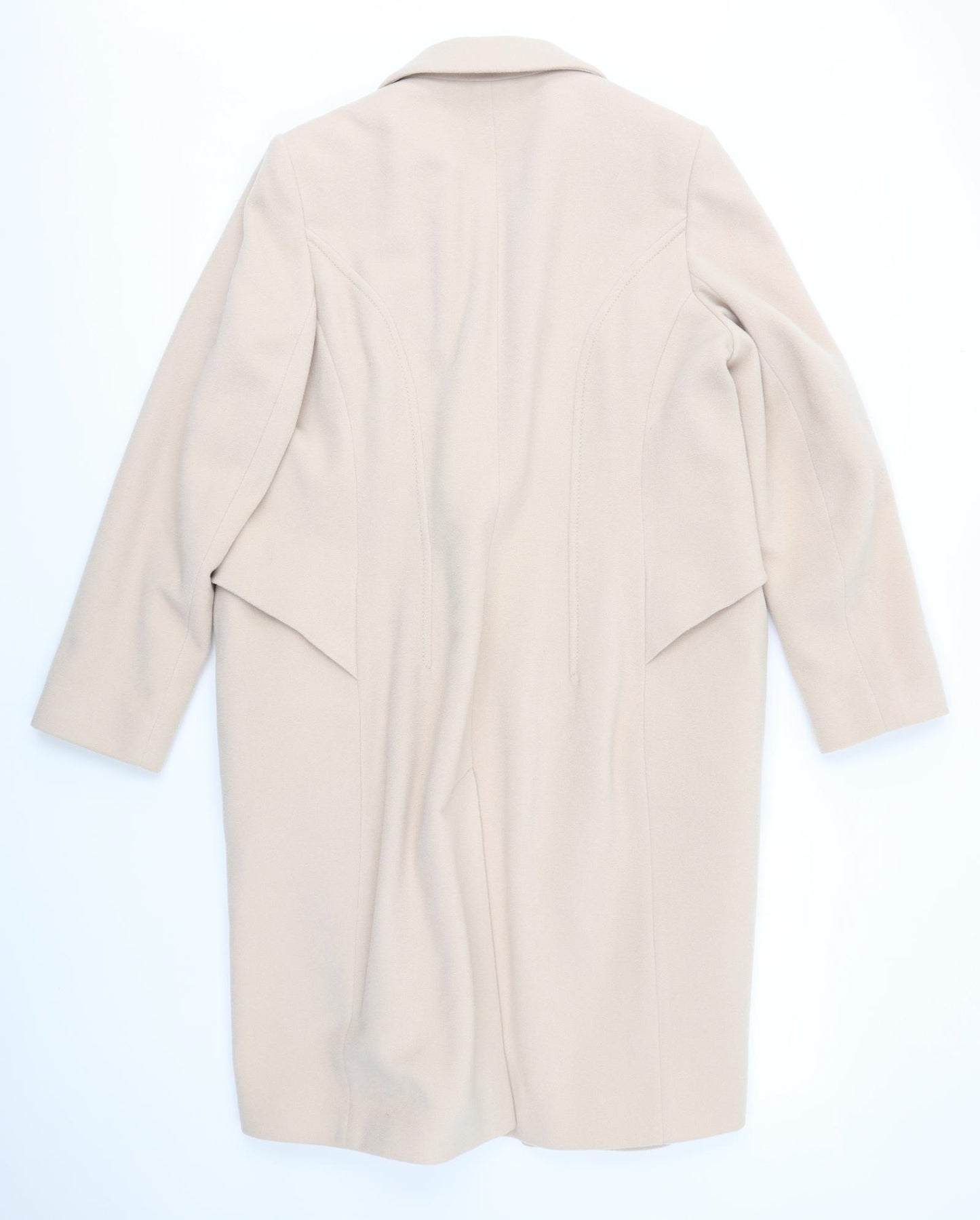 M&S Womens Beige   Overcoat Coat Size 16