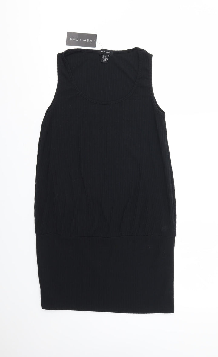 New Look Womens Black Basic Blouse Size 8