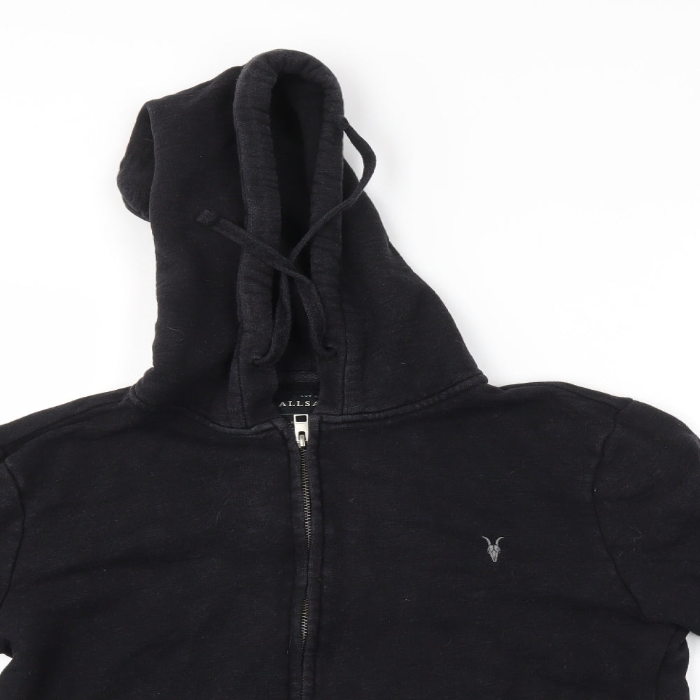 AllSaints Mens Black   Full Zip Hoodie Size S