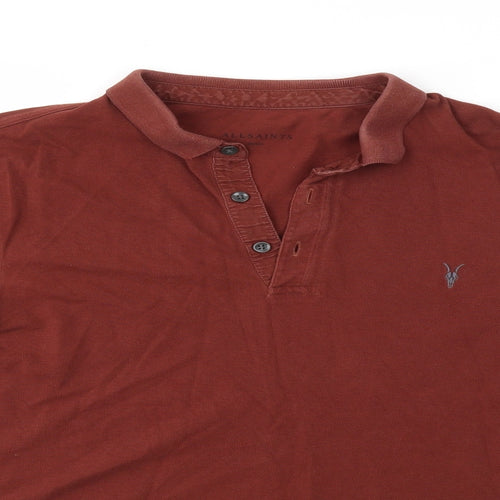 AllSaints Mens Brown    T-Shirt Size S