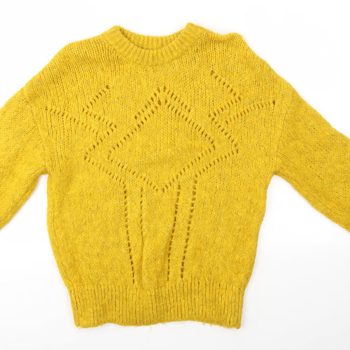 F&F Womens Yellow   Pullover Jumper Size 8
