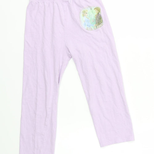 Primark Girls Purple Solid   Pyjama Pants Size 4-5 Years  - Elsa and Anna. Frozen