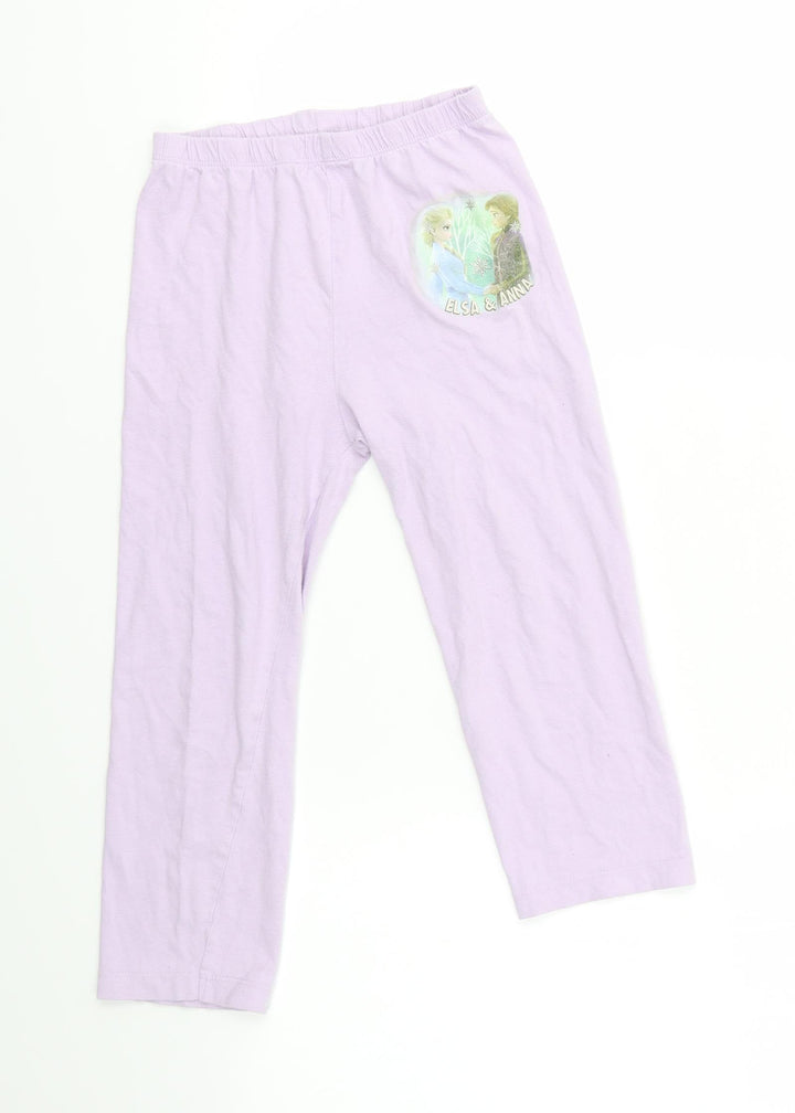 Primark Girls Purple Solid Pyjama Pants Size 4-5 Years - Elsa and Anna. Frozen
