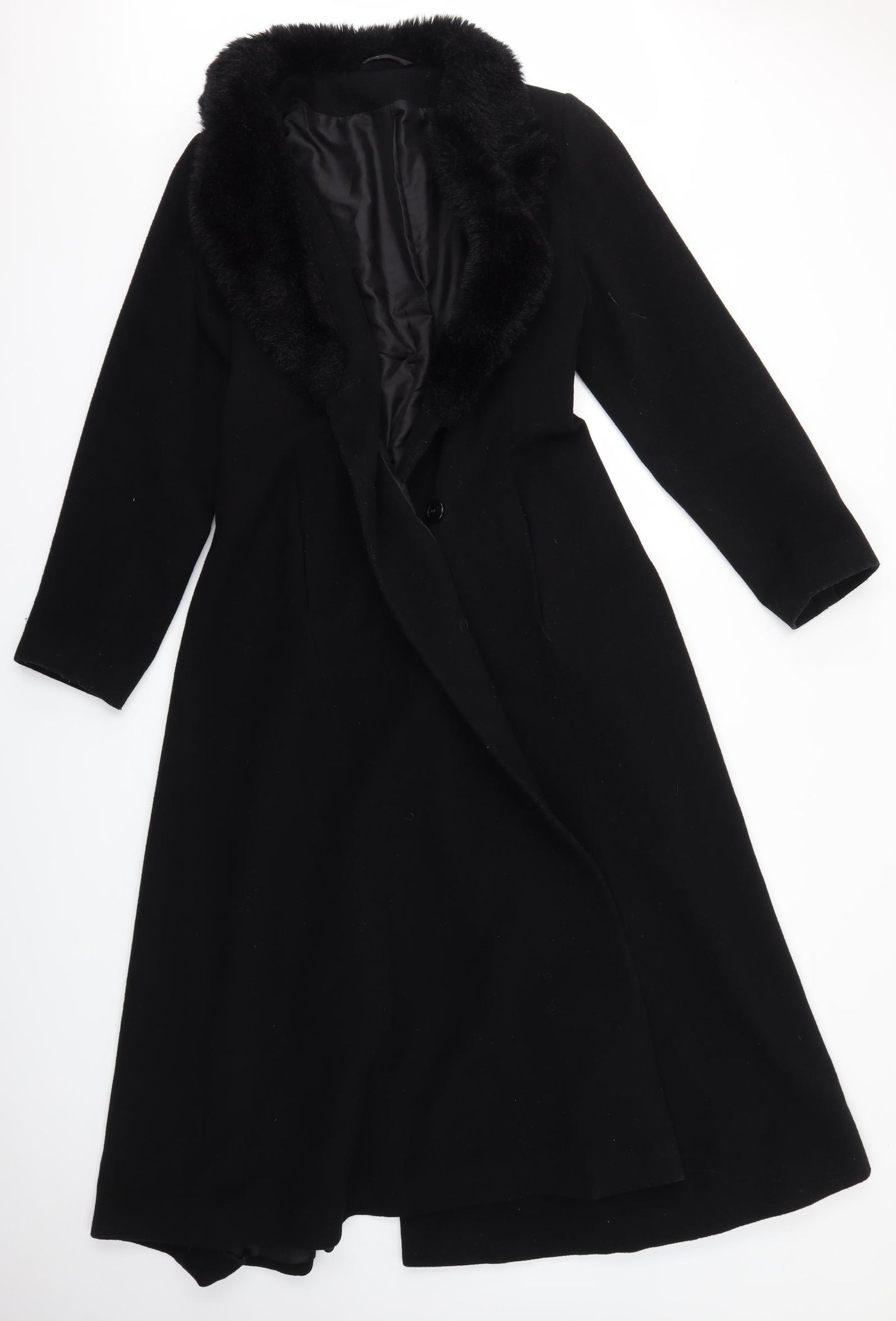 BHS Womens Black   Overcoat Coat Size 12