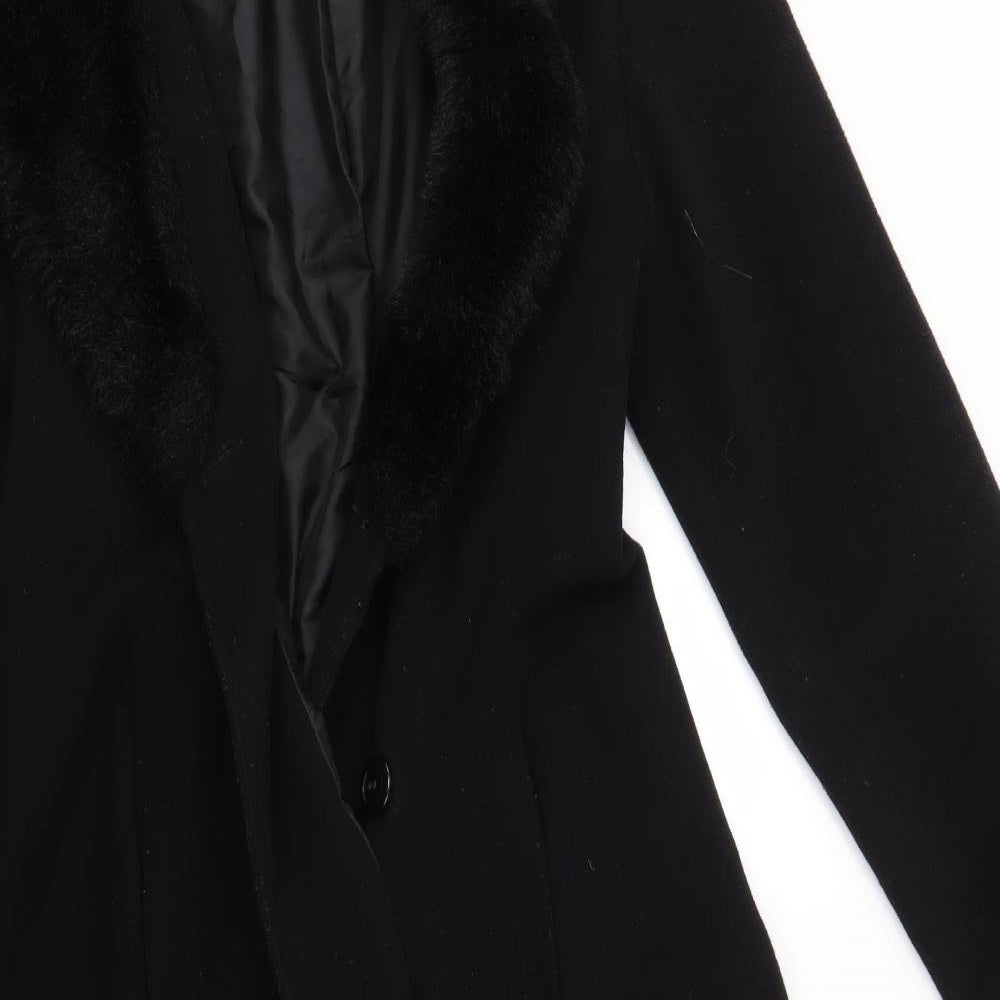 BHS Womens Black   Overcoat Coat Size 12