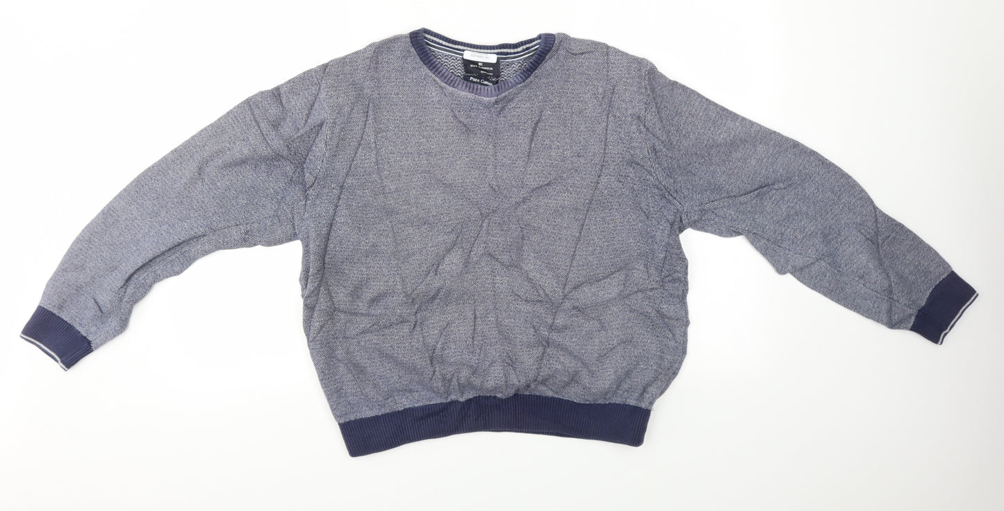 M&S Mens Blue   Pullover Jumper Size L