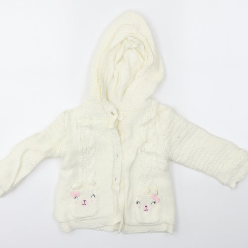 Nutmeg Baby White   Cardigan Jumper Size 18-24 Months