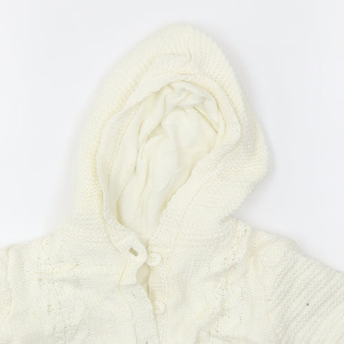 Nutmeg Baby White   Cardigan Jumper Size 18-24 Months
