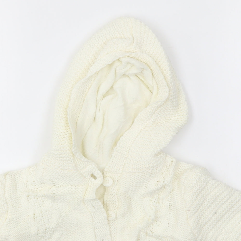 Nutmeg Baby White   Cardigan Jumper Size 18-24 Months