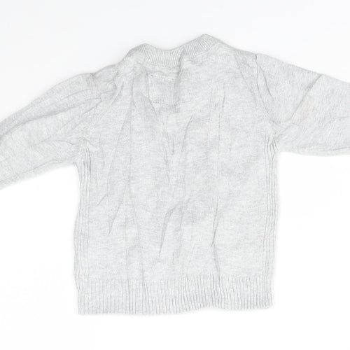 M&S Boys Grey   Pullover Jumper Size 6-9 Months