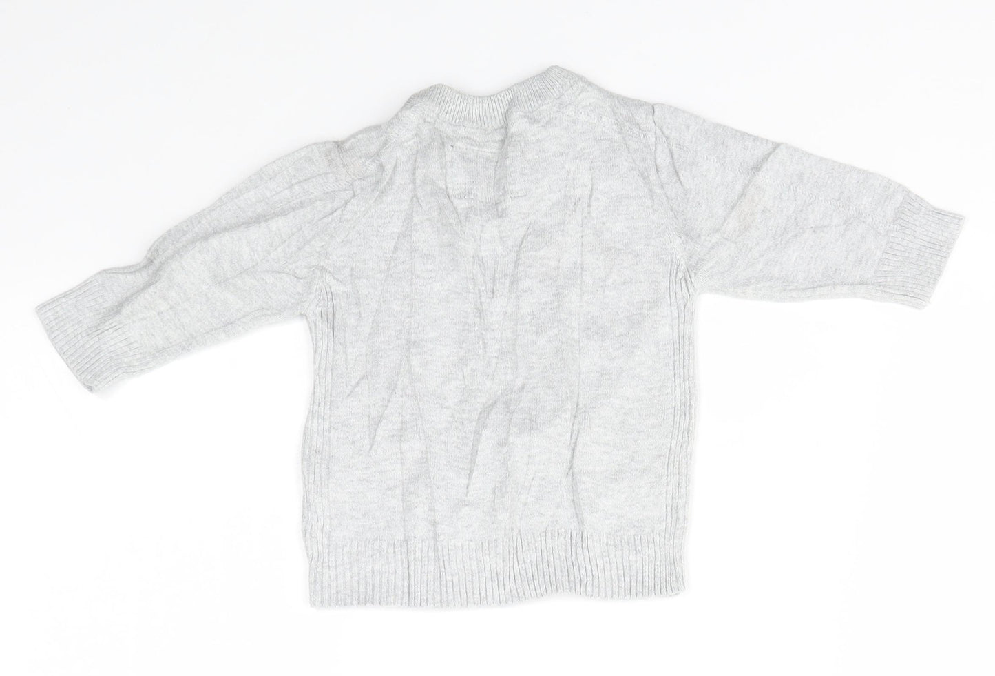 M&S Boys Grey   Pullover Jumper Size 6-9 Months