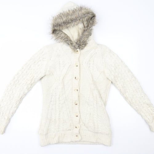 Candy Couture Girls Ivory   Cardigan Hoodie Size 16 Years