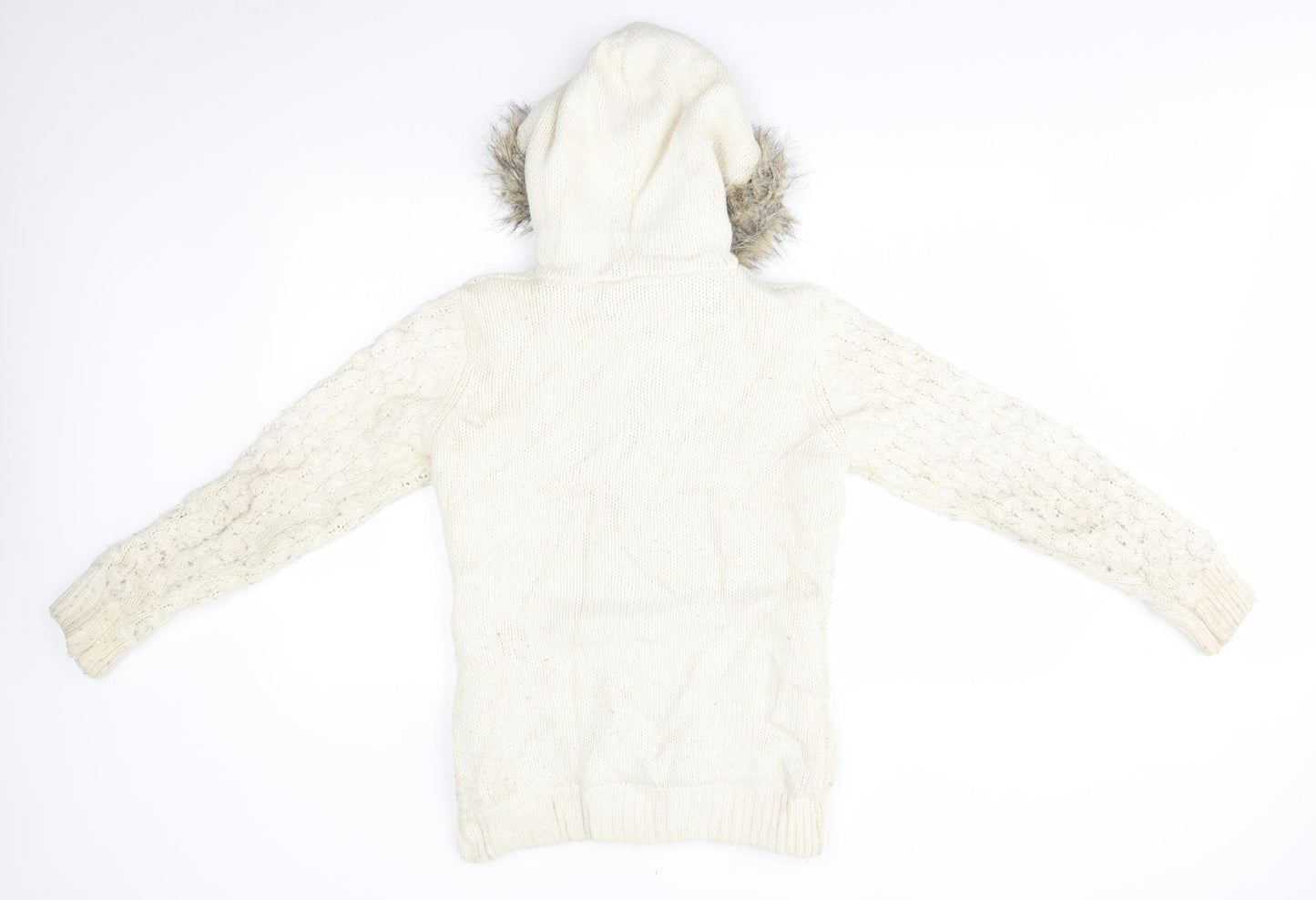 Candy Couture Girls Ivory   Cardigan Hoodie Size 16 Years