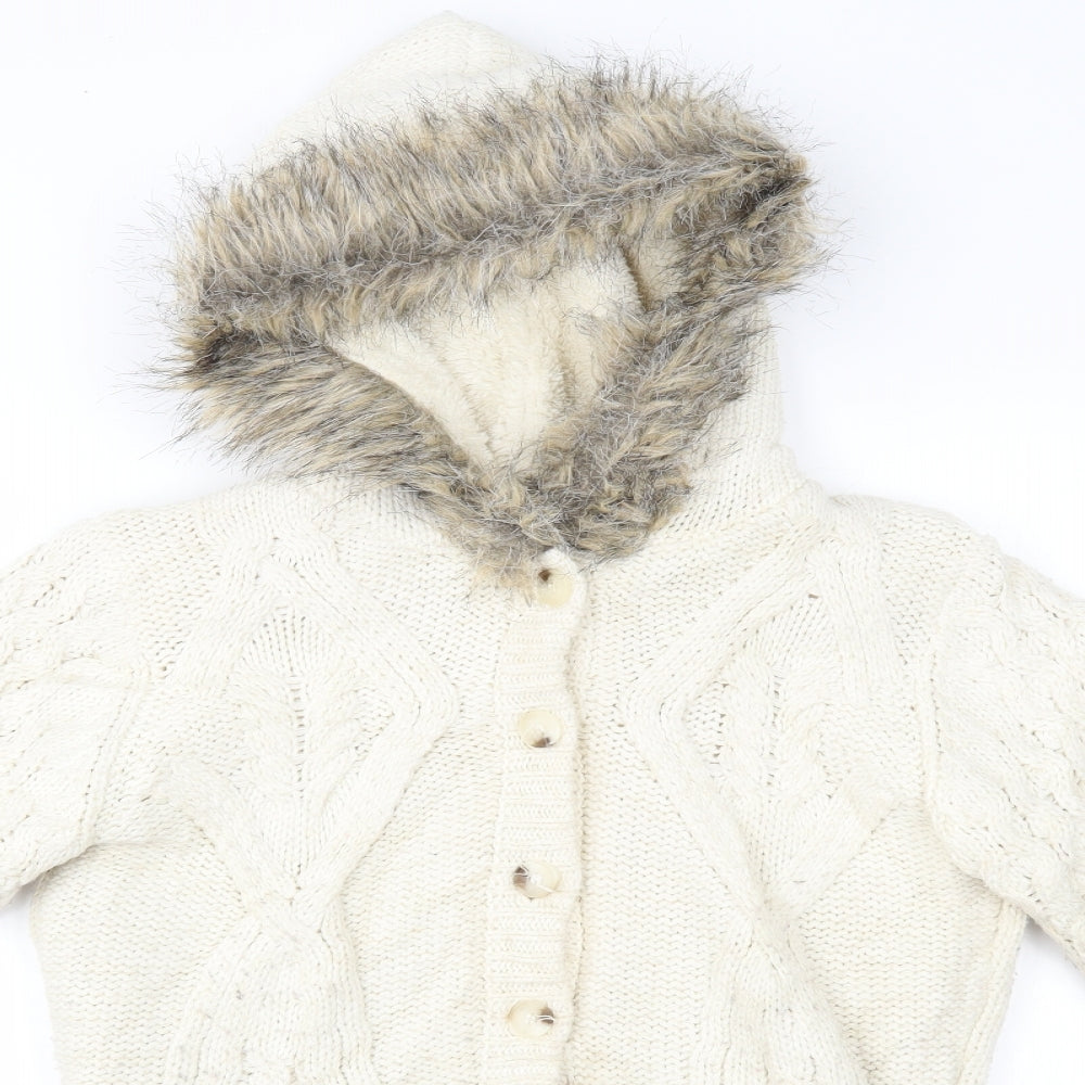 Candy Couture Girls Ivory   Cardigan Hoodie Size 16 Years