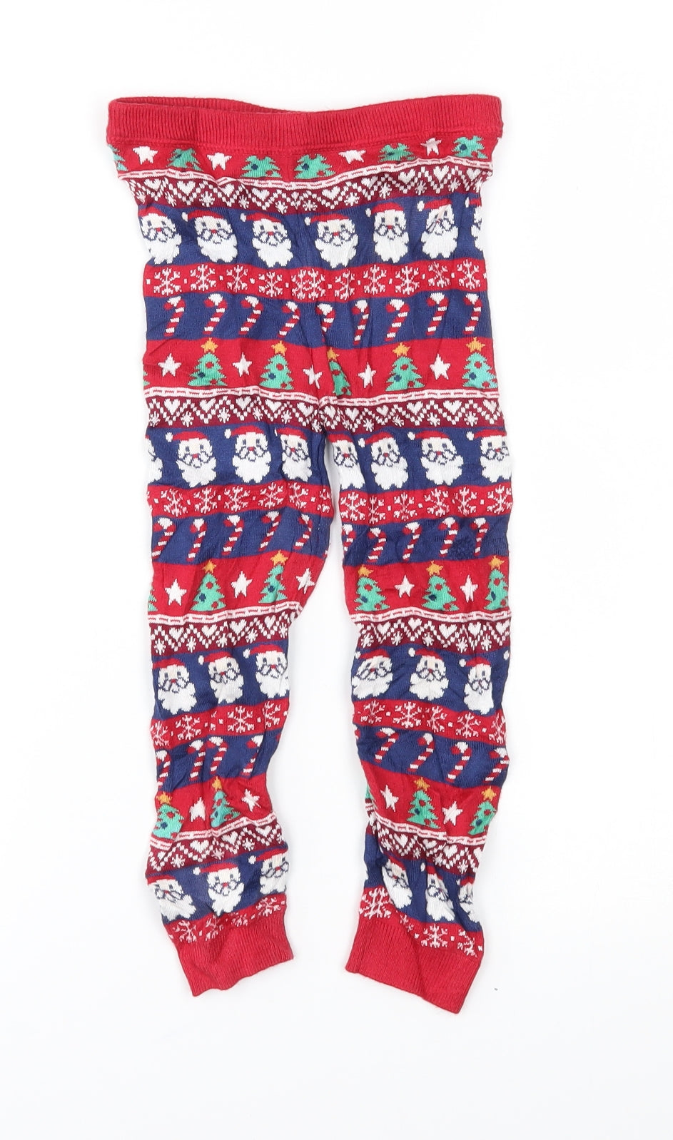 F&F Boys Red Fair Isle   Pyjama Pants Size 4-5 Years  - christmas