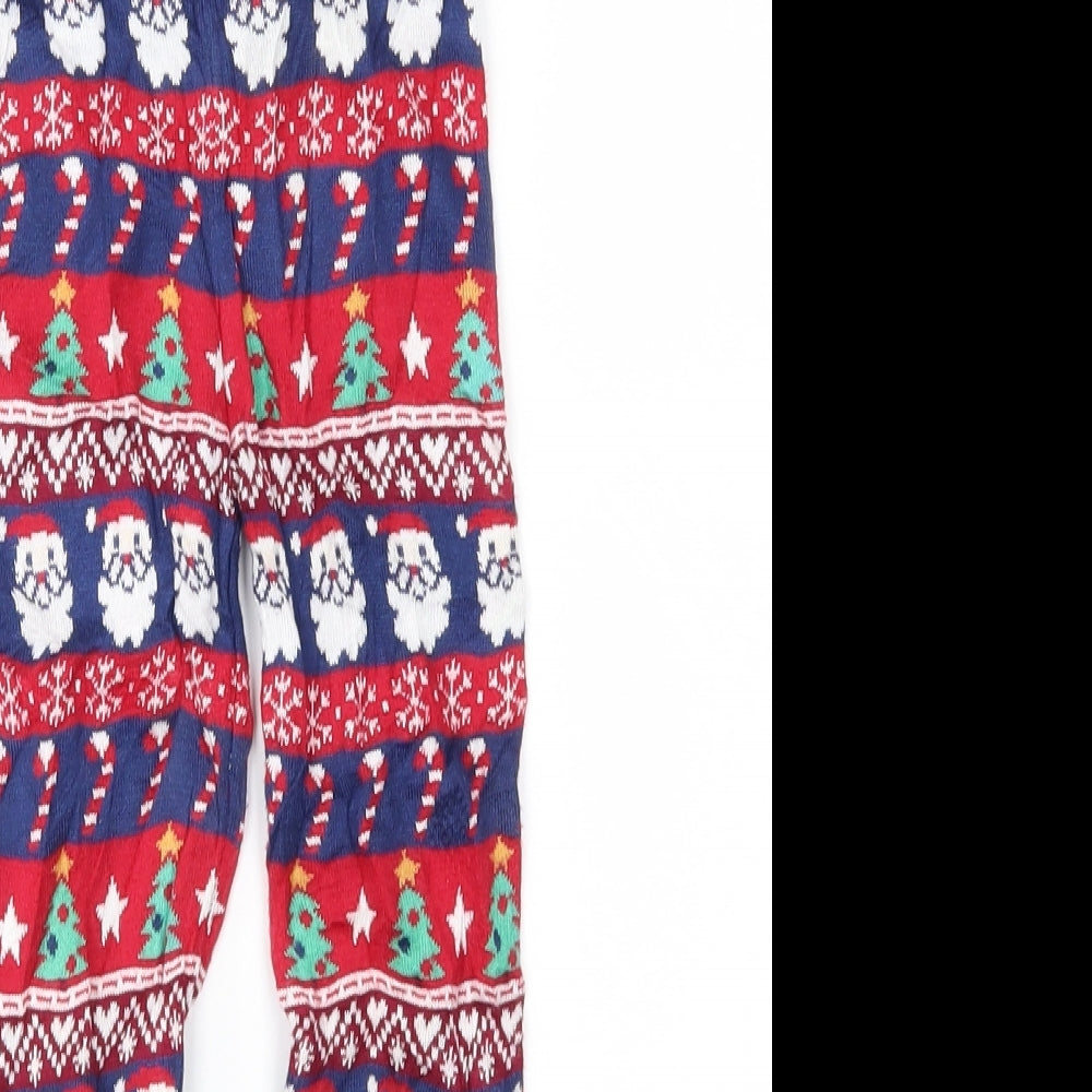 F&F Boys Red Fair Isle   Pyjama Pants Size 4-5 Years  - christmas