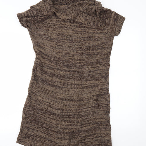 Flam Womens Brown   Jumper Dress  Size S