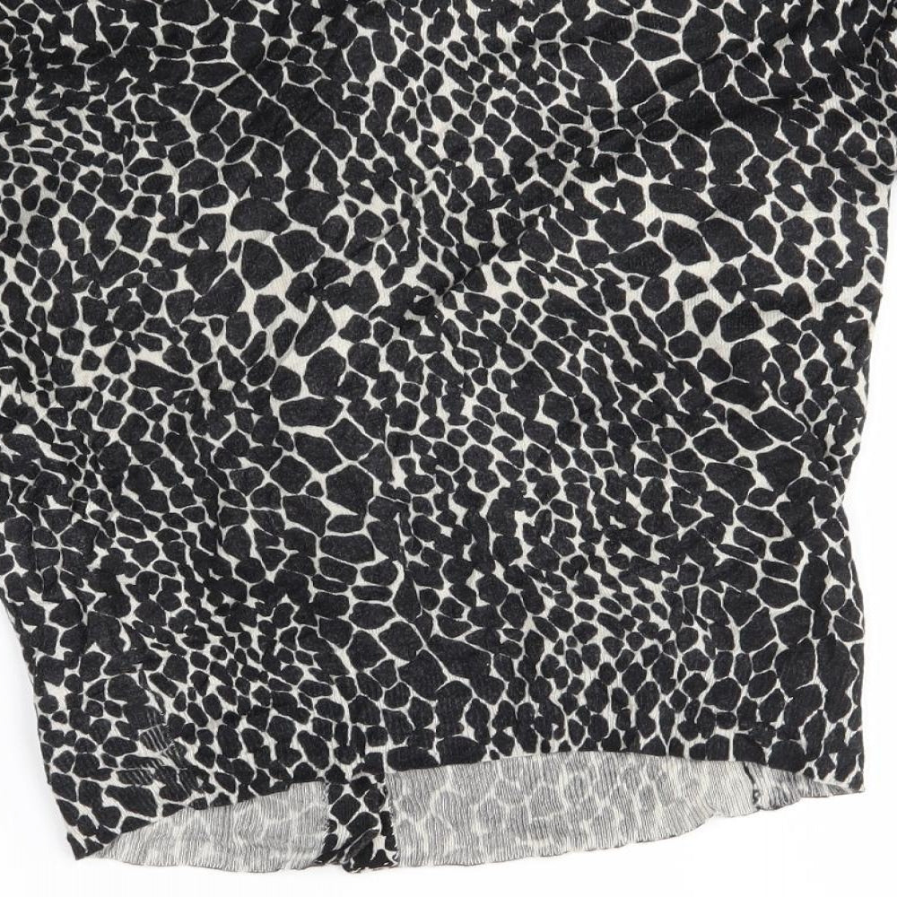 Dorothy Perkins Womens Black Animal Print  Cardigan Jumper Size 10