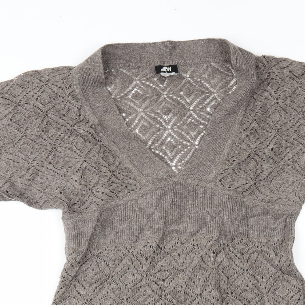 H&M Womens Beige   Tunic Jumper Size S