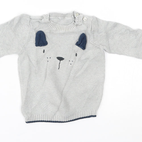TU Baby Grey   Pullover Jumper Size 6-9 Months