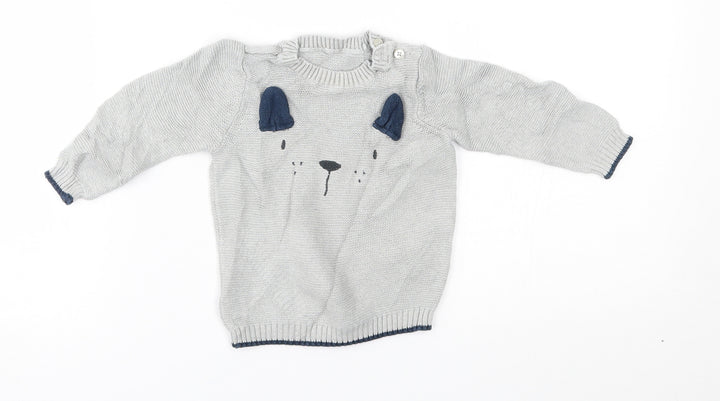 TU Baby Grey   Pullover Jumper Size 6-9 Months
