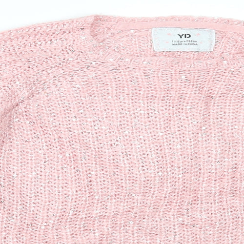 Young Dimension Girls Pink   Pullover Jumper Size 11-12 Years