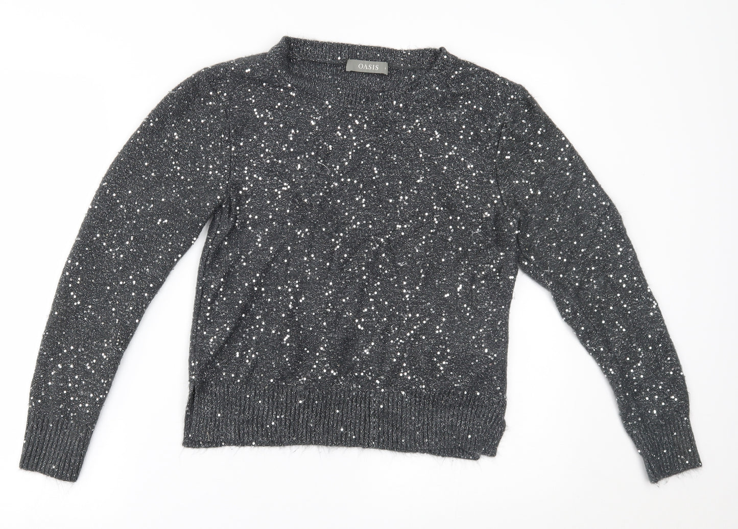 Oasis Womens Grey   Pullover Jumper Size L