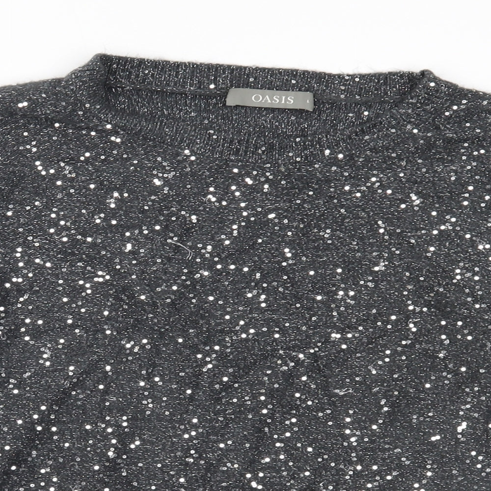 Oasis Womens Grey   Pullover Jumper Size L