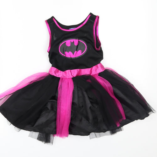 TU Girls Black   Fit & Flare  Size 2-3 Years  - batman