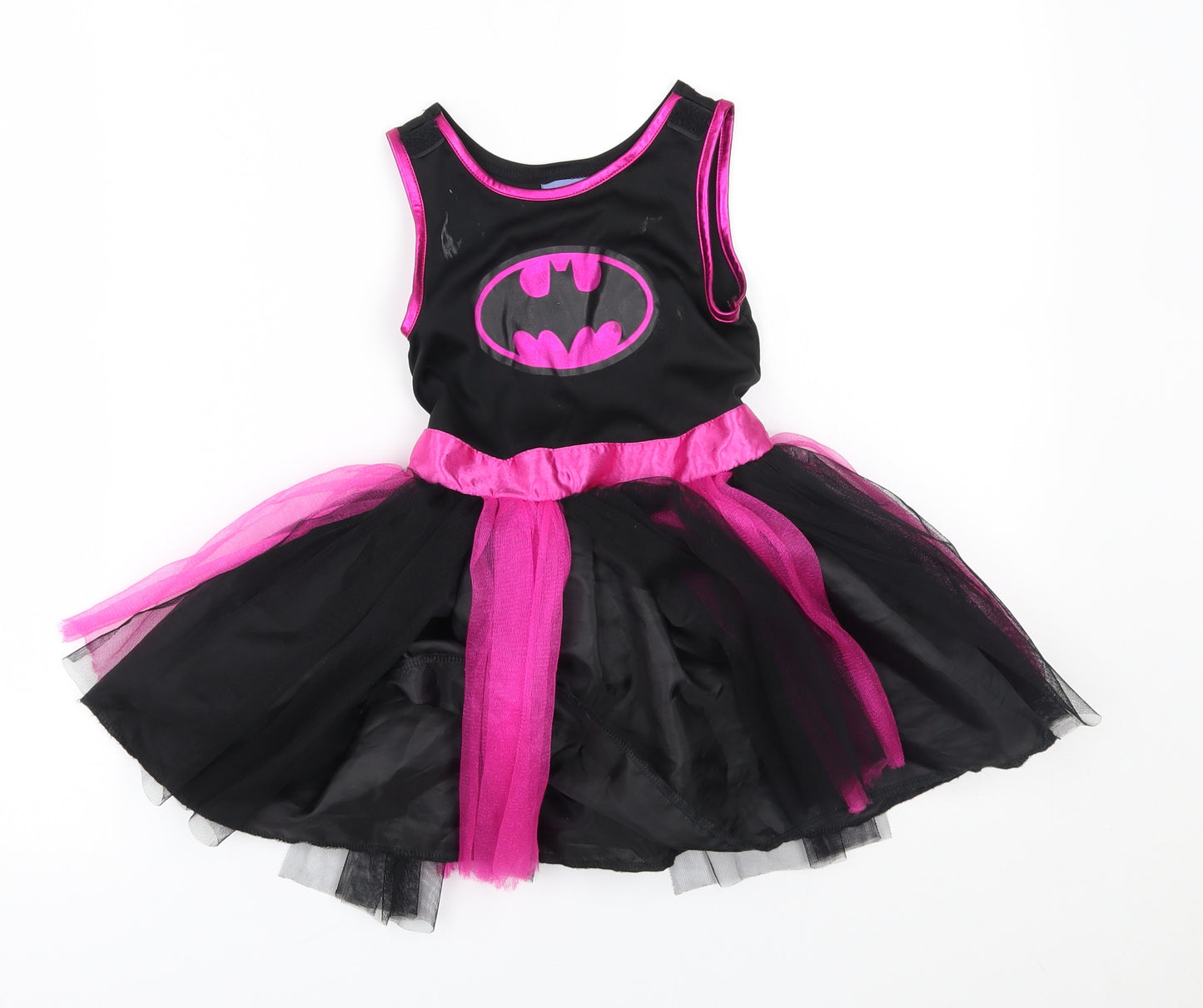 TU Girls Black   Fit & Flare  Size 2-3 Years  - batman