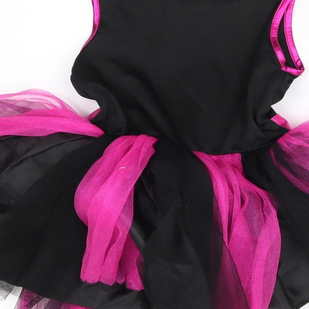 TU Girls Black   Fit & Flare  Size 2-3 Years  - batman