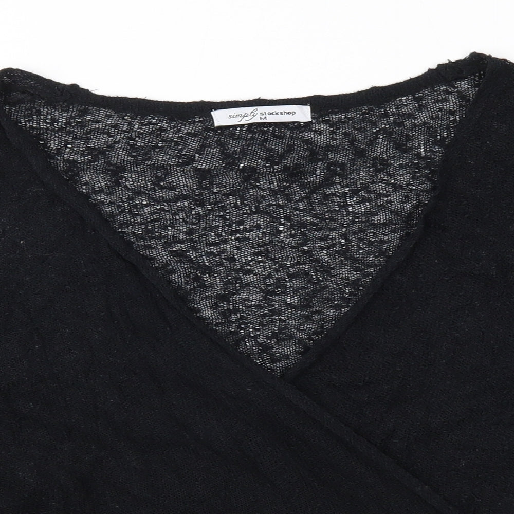 Simply Stockshop Womens Black   Cardigan Jumper Size M