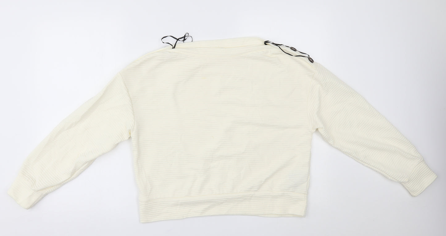 H&M Womens Ivory   Pullover Jumper Size S