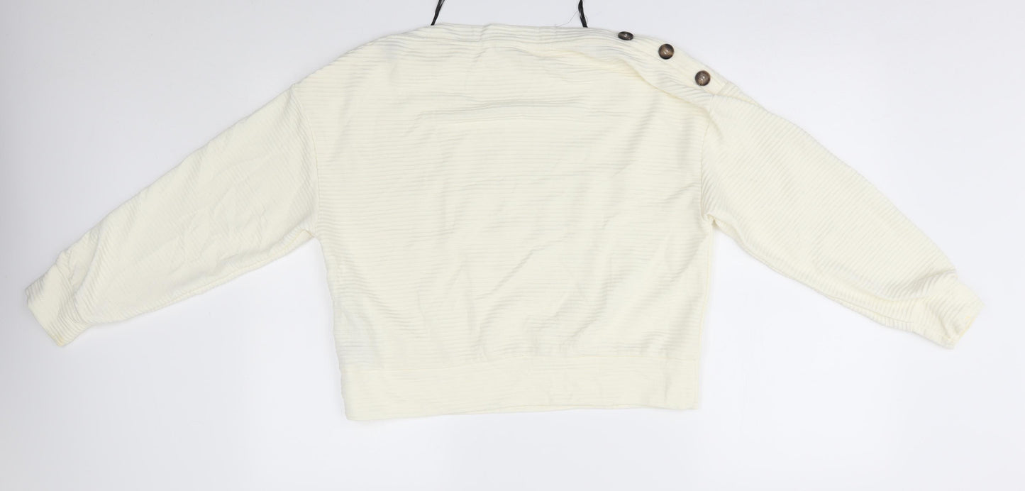 H&M Womens Ivory   Pullover Jumper Size S