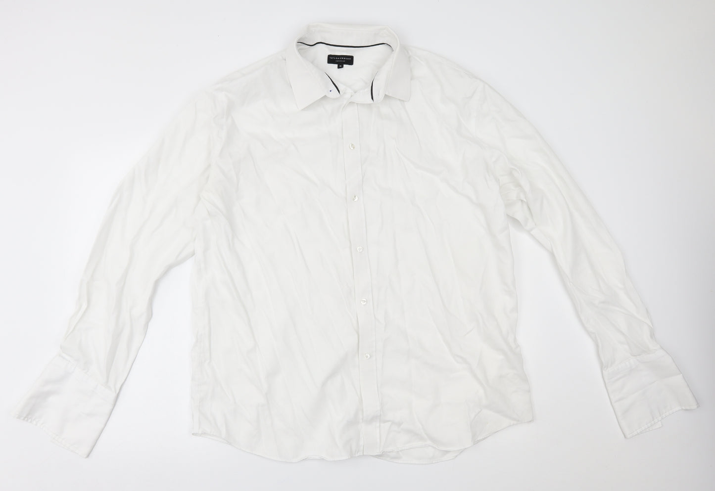 Taylor & Wright Mens White    Dress Shirt Size 18
