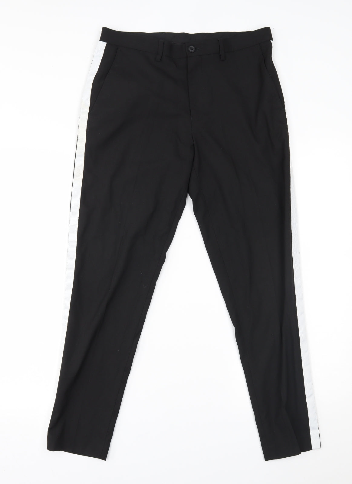 burton menswear Mens Black   Trousers  Size 30 L27 in