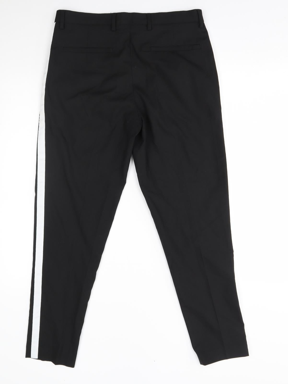 burton menswear Mens Black   Trousers  Size 30 L27 in