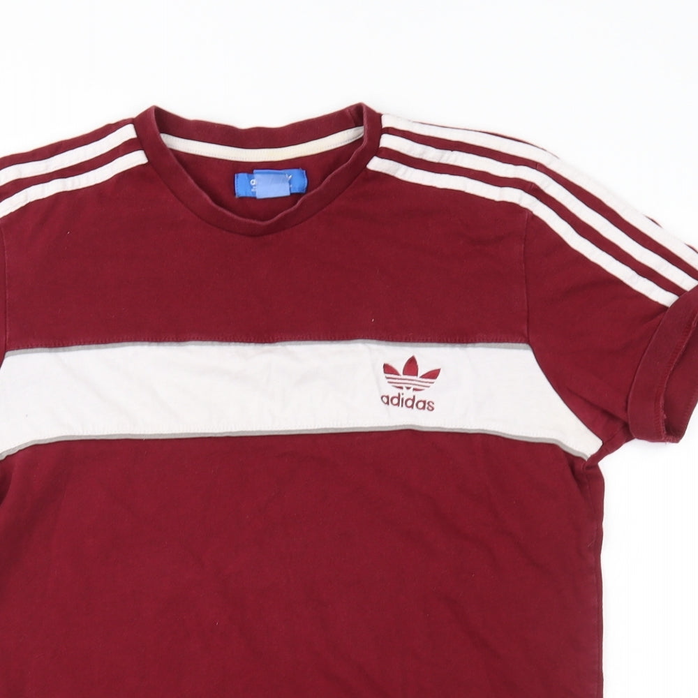 adidas Mens Red    T-Shirt Size M
