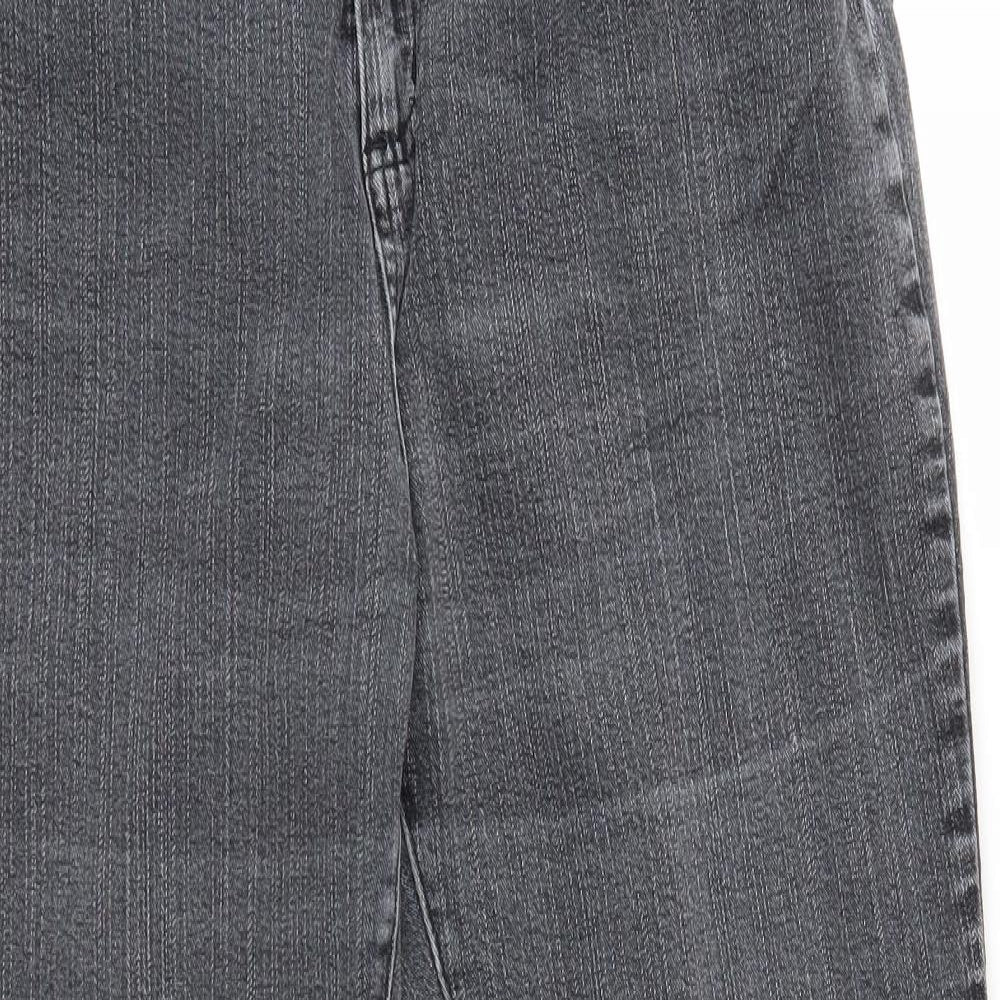M&S Womens Grey   Straight Jeans Size 16 L26 in