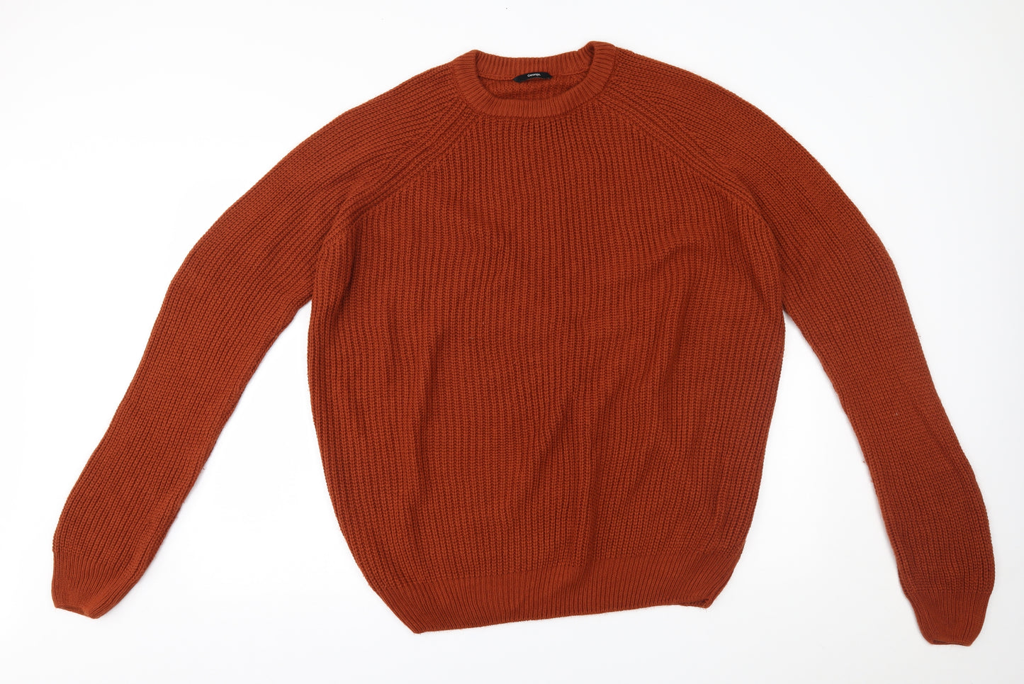 George Mens Orange   Pullover Jumper Size L