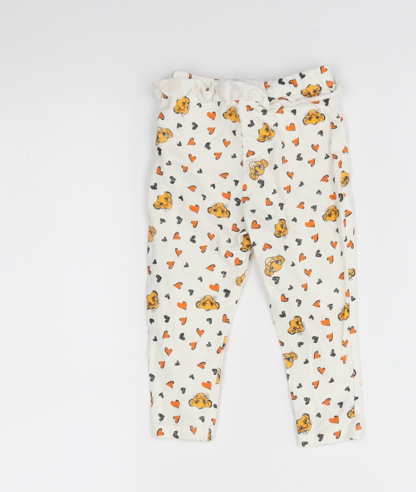 Primark Baby White    Pyjama Pants Size 12-18 Months  - simba, lion king, disney