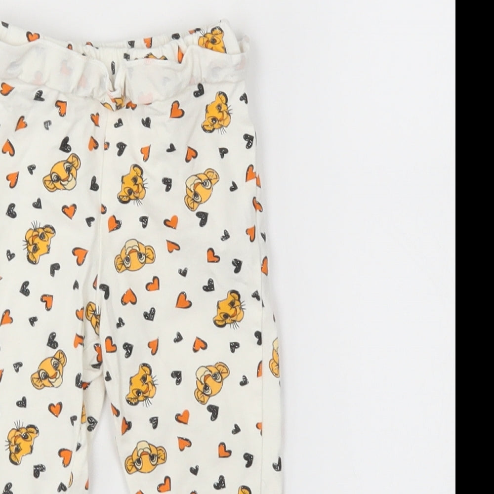 Primark Baby White    Pyjama Pants Size 12-18 Months  - simba, lion king, disney