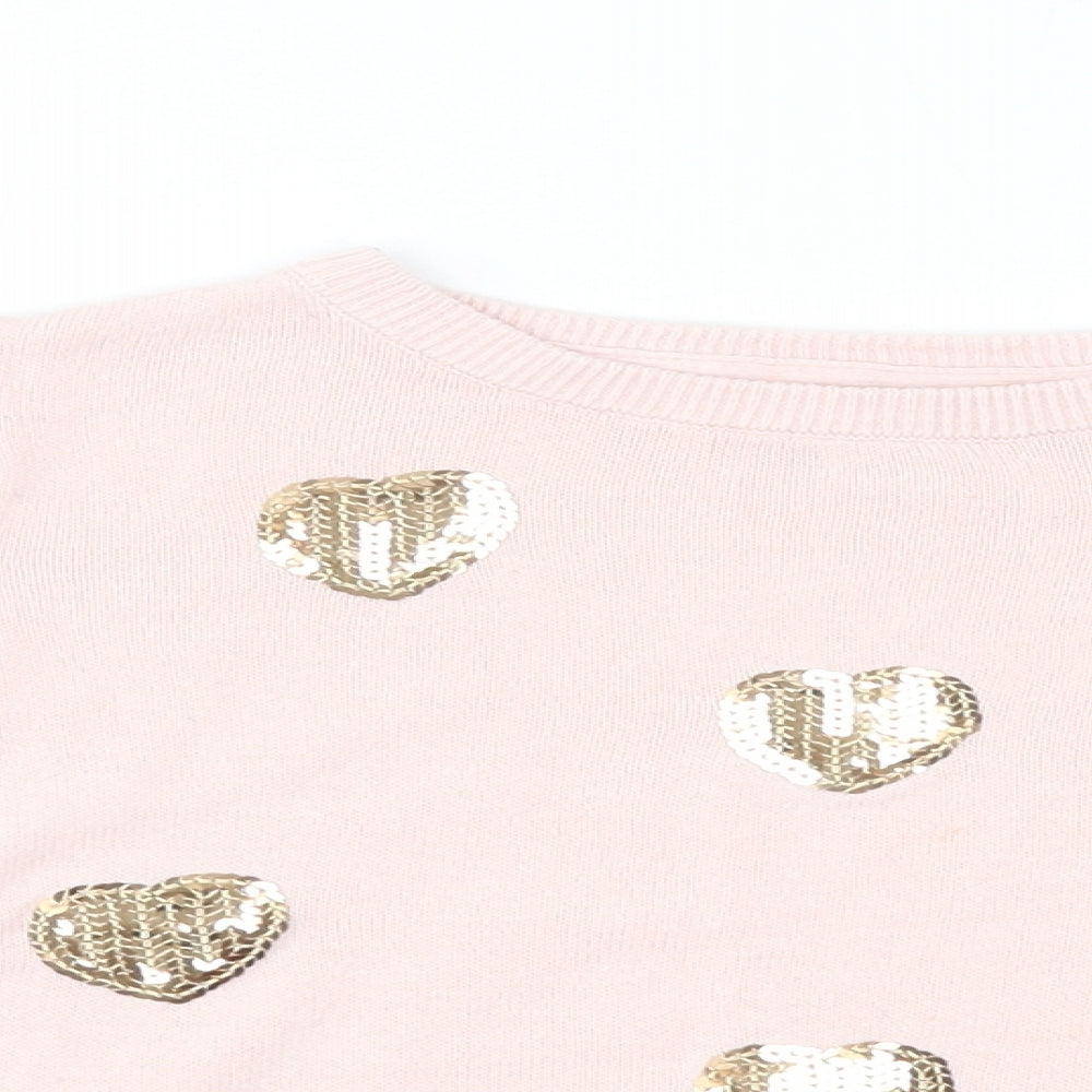 Primark Girls Pink   Pullover Jumper Size 3-4 Years