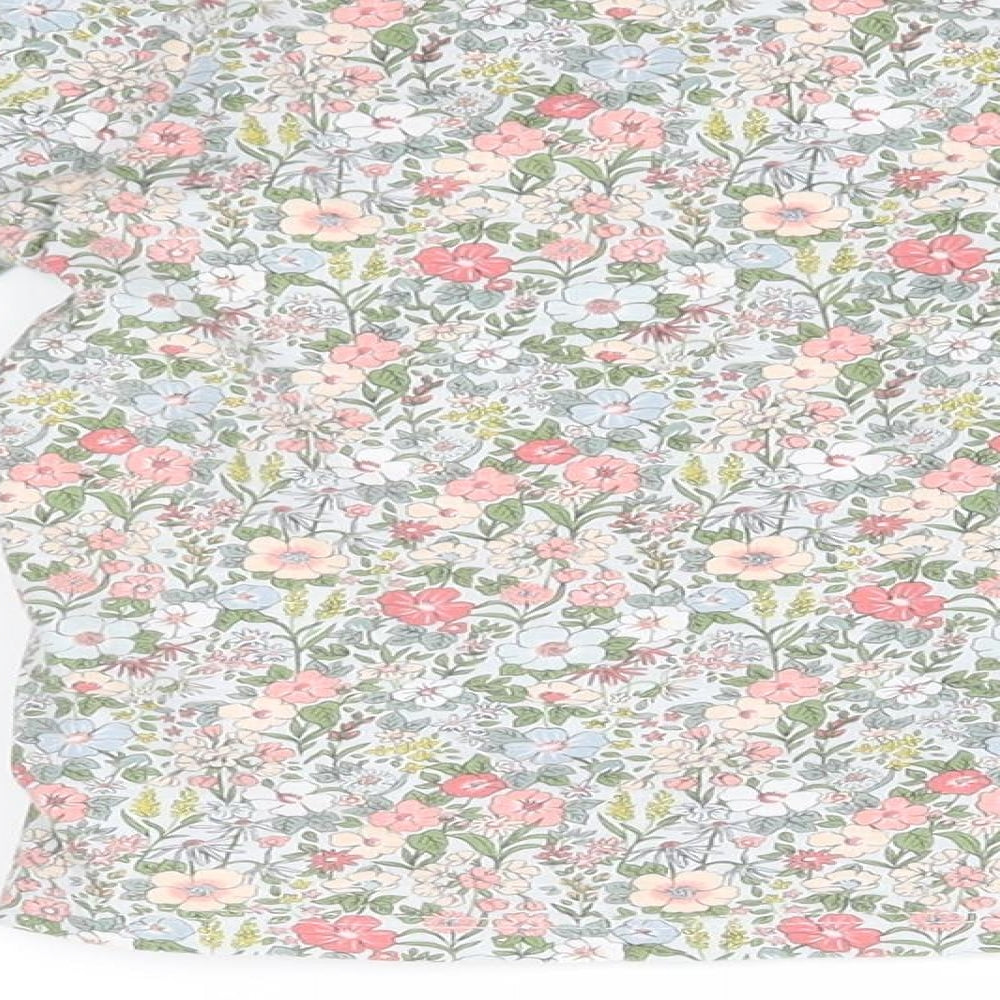 NEXT Girls Green Floral  Basic T-Shirt Size 3-4 Years