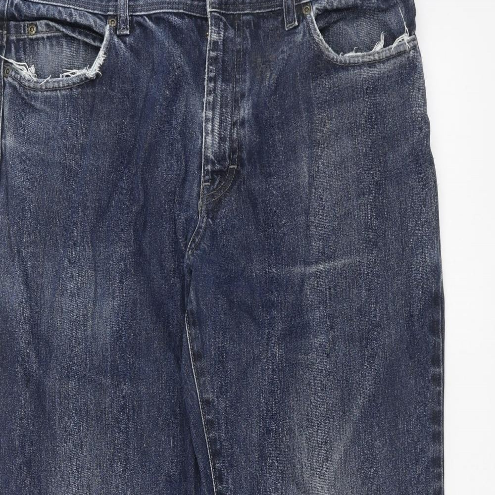 Preworn Mens Blue  Denim Straight Jeans Size 36 in L32 in