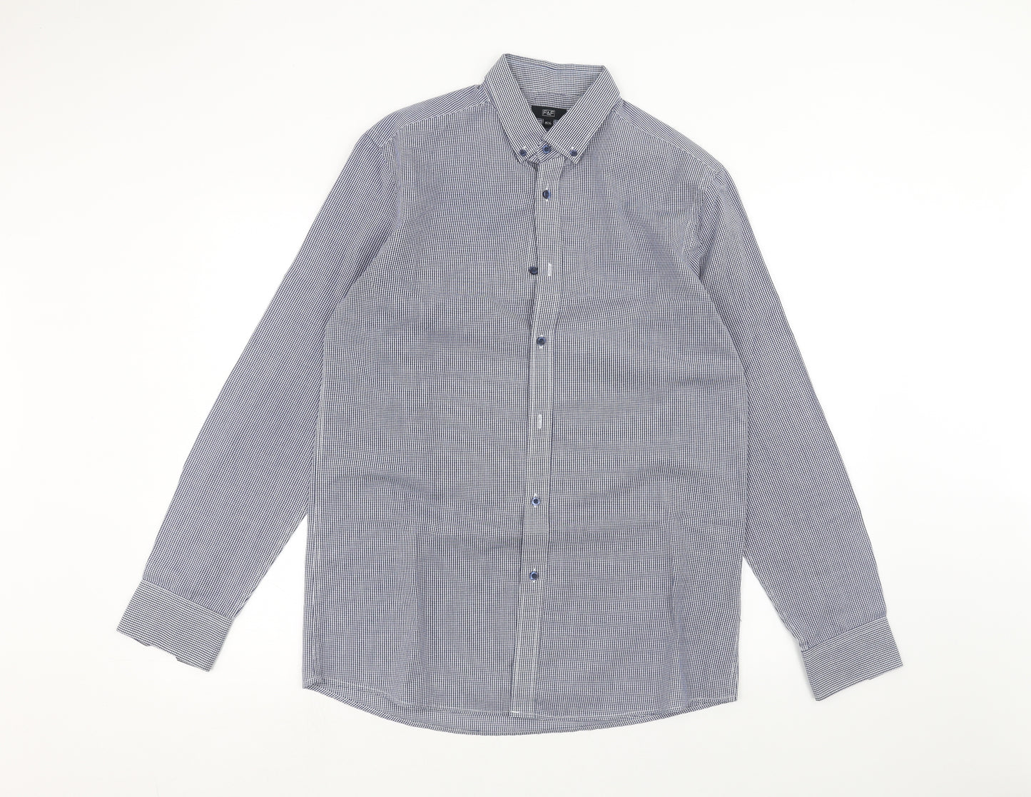 F&F Mens Blue    Dress Shirt Size 15.5