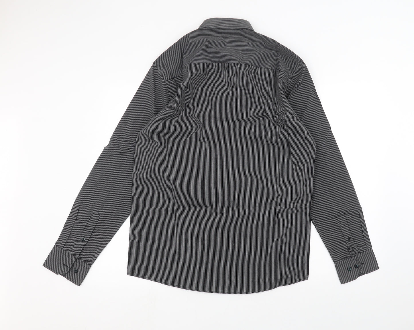 F&F Mens Black    Dress Shirt Size 15.5