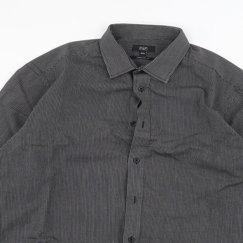 F&F Mens Black    Dress Shirt Size 15.5
