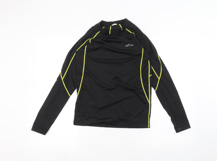emfraa Boys Black   Basic T-Shirt Size M